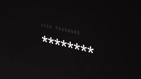 Entering password for secure digital system access. Stock-Footage 333233192
