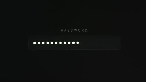 Entering password for secure digital system access. Stock Footage 333233355