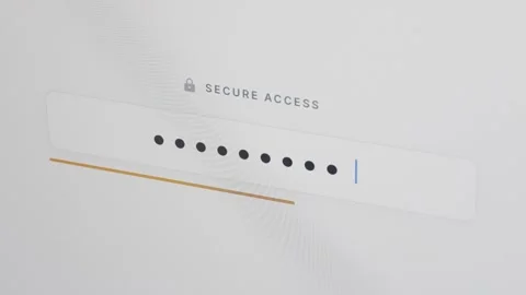 Entering password for secure digital system access. Stock Footage 333233360