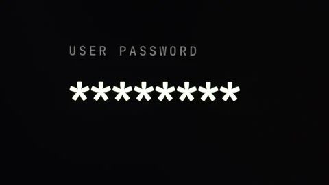 Entering password for secure digital system access. Stock Footage 333233384