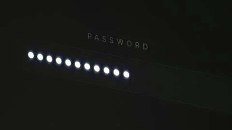 Entering password for secure digital system access. Stock Footage 333233656