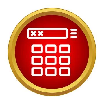 Entering password using electronic keypad for security login Stock Illustration