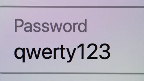 Entering passwords in a password box on a computer screen Stock Footage 151341775