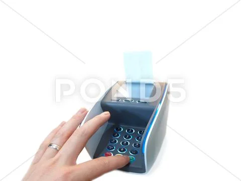Entering PIN Stock Photos