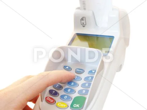 Entering PIN Stock Photos