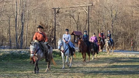 Entering into the ranch Stock Footage 55207687