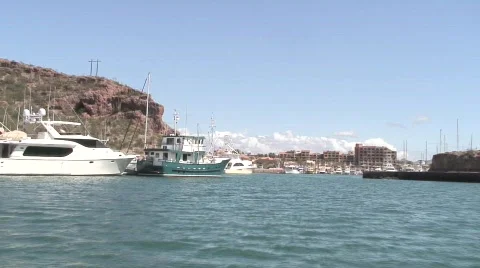 Entering San Carlos, Mexico Harbor 2 of 2 Stock Footage