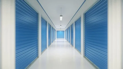 Entering The Self Storage Unit Stock Footage