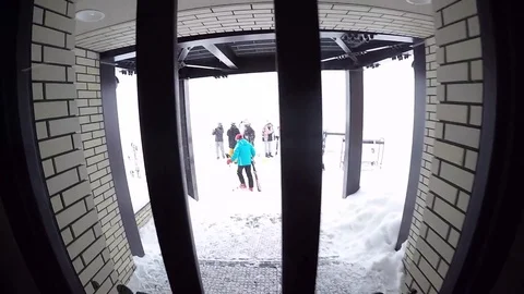 Entering the ski field POV. Stock Footage 71576871