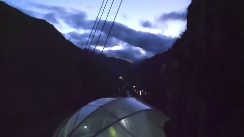 Entering the skylodge Stock Footage 77883321