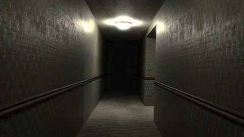 Entering a strange hallway Stock Footage 248330369