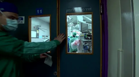Entering Surgery Room Stock Footage 44238467