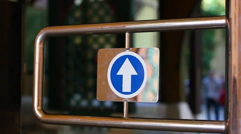 Entering through turnstile Stock Footage 32264018