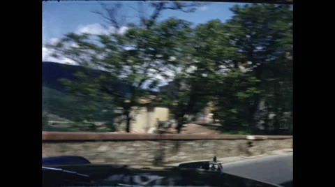 Entering town of Assisi Stock Footage 47970953