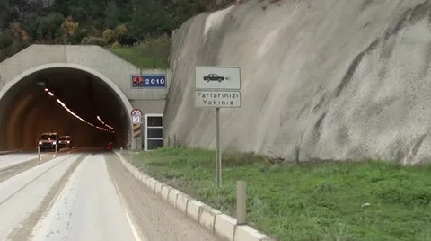 Entering tunnel right side Stock Footage 20496331