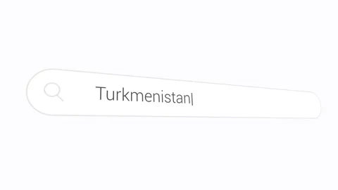 Entering Turkmenistan In The Computer Browser - Close Up Stock Footage 313873440
