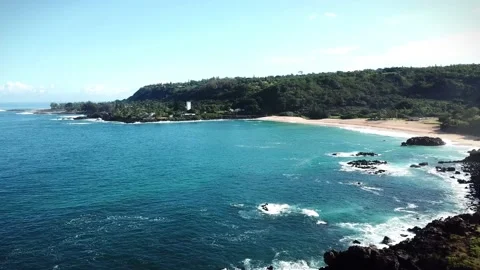 ENTERING WAIMEA BAY OAHU Stock Footage 137279953