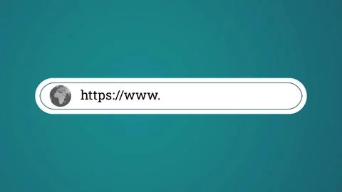 Entering a website address Video stock 343346841