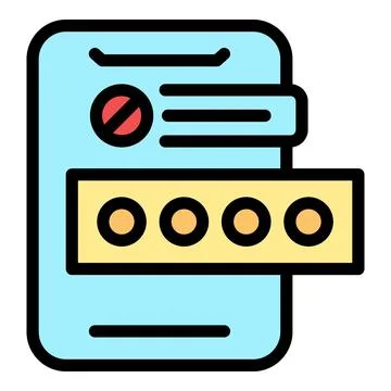 Entering wrong password in mobile phone with access denied notification Stock Illustration