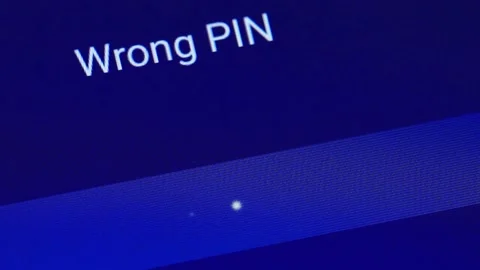 Entering a Wrong Pin Code on a Smartphone Stock Footage 254042107