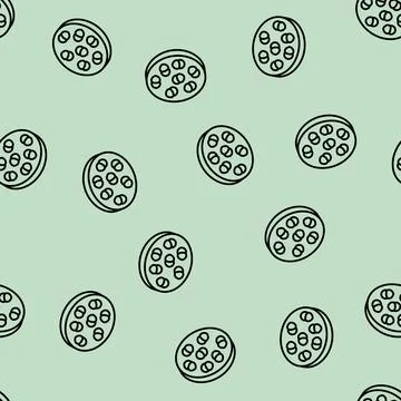 Enterococcus infection line seamless pattern Stock Illustration