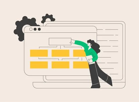 Enterprise architecture abstract concept vector illustration. イラスト素材