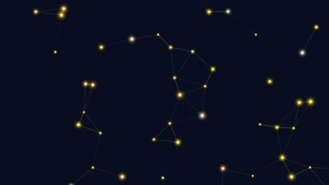 Enterprise Cloud Network Node Data Constellation Stock Footage 341461386