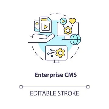 Enterprise CMS concept icon Illustrazione stock