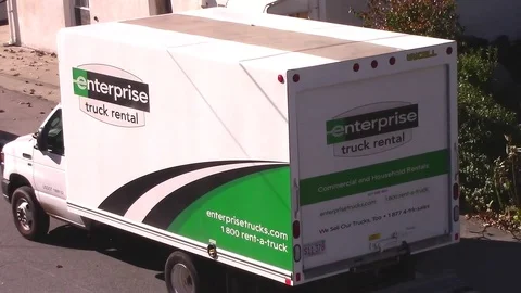 Enterprise company parked truck rental, Stock Video Pond5