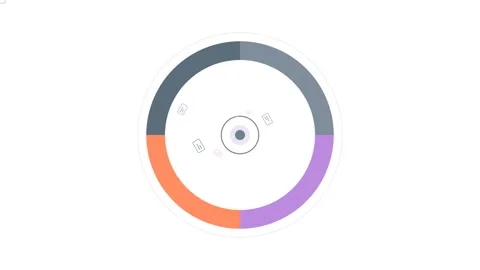 Enterprise Data Catalog Indexing Taxonomy Wheel Motion Graphic in Pastel La.. Stock Footage 346984468