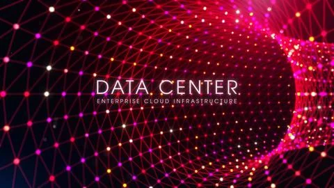 Enterprise Data Center Cloud Infrastructure Technology Network Background I.. Stock Illustration