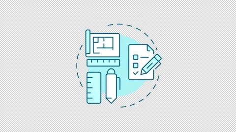 Enterprise data governance blue concept icons animation set 動画素材 341025591