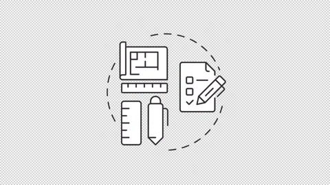 Enterprise data governance line concept icons animation set Stock Footage 340283626