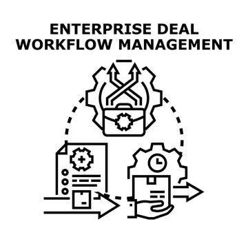 Enterprise deal workflow management process optimization Stock Illustration