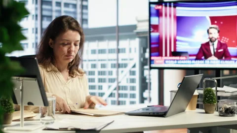 Enterprise director authorizing all work contracts and documents Video stock 283871290