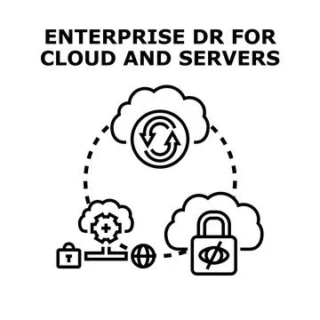 Enterprise dr for cloud and server infrastructure resilience イラスト素材