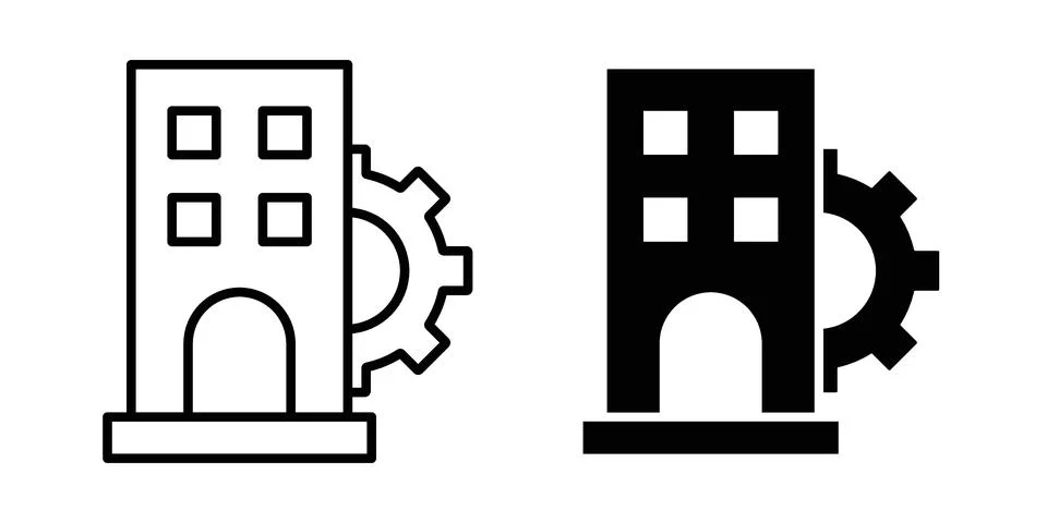 Enterprise icon set, collection of vector icons Stock Illustration