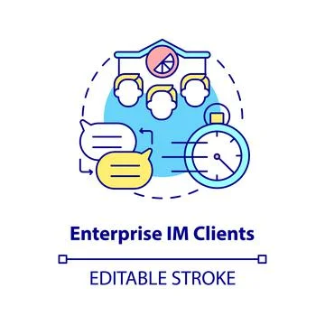 Enterprise IM client concept icon Stock Illustration