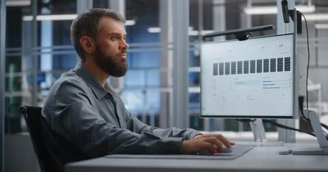 Enterprise Infrastructure Analytics Display with Server Capacity and Health Stock Photos