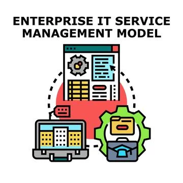 Enterprise it service management model concept vector illustrating Stock Illustration