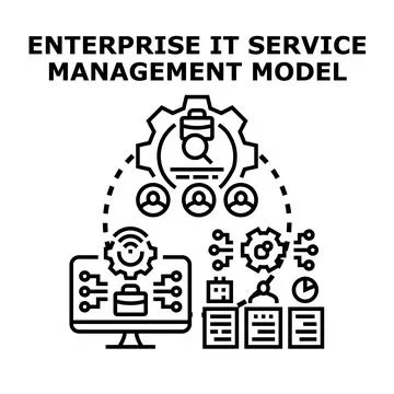 Enterprise it service management model development Stock Illustration