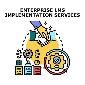 Enterprise lms implementation services developing an effective learning syste Stock Illustration