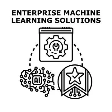 Enterprise machine learning solutions implementation and optimization 스톡 일러스트