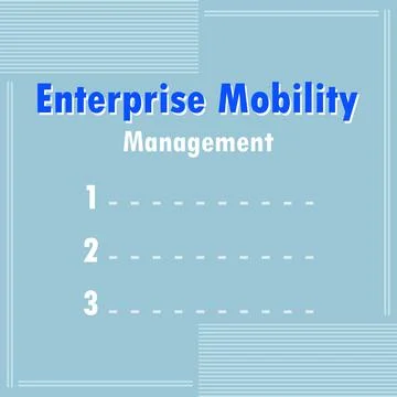 Enterprise Mobility Management short note, notice,and infographic design イラスト素材