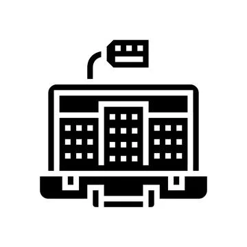 Enterprise occupation glyph icon vector illustration Stock Illustration