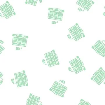 Enterprise occupation glyph seamless pattern Stock Illustration