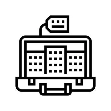 Enterprise occupation line icon vector illustration Stock Illustration