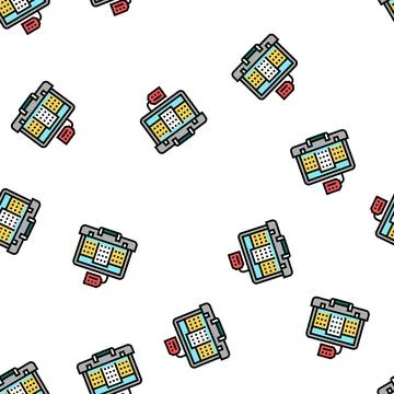 Enterprise occupation vector seamless pattern Stock Illustration