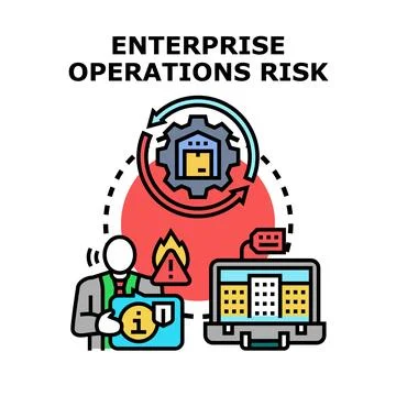 Enterprise operations risk management planning strategy 스톡 일러스트