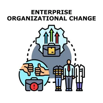 Enterprise organizational change developing business transformation strategie Stock-Illustration